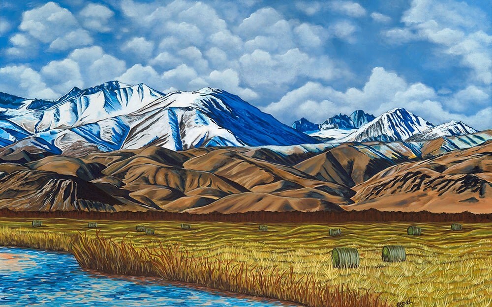 Sierra Nevada Landscape Painting Mountain Print High Sierra