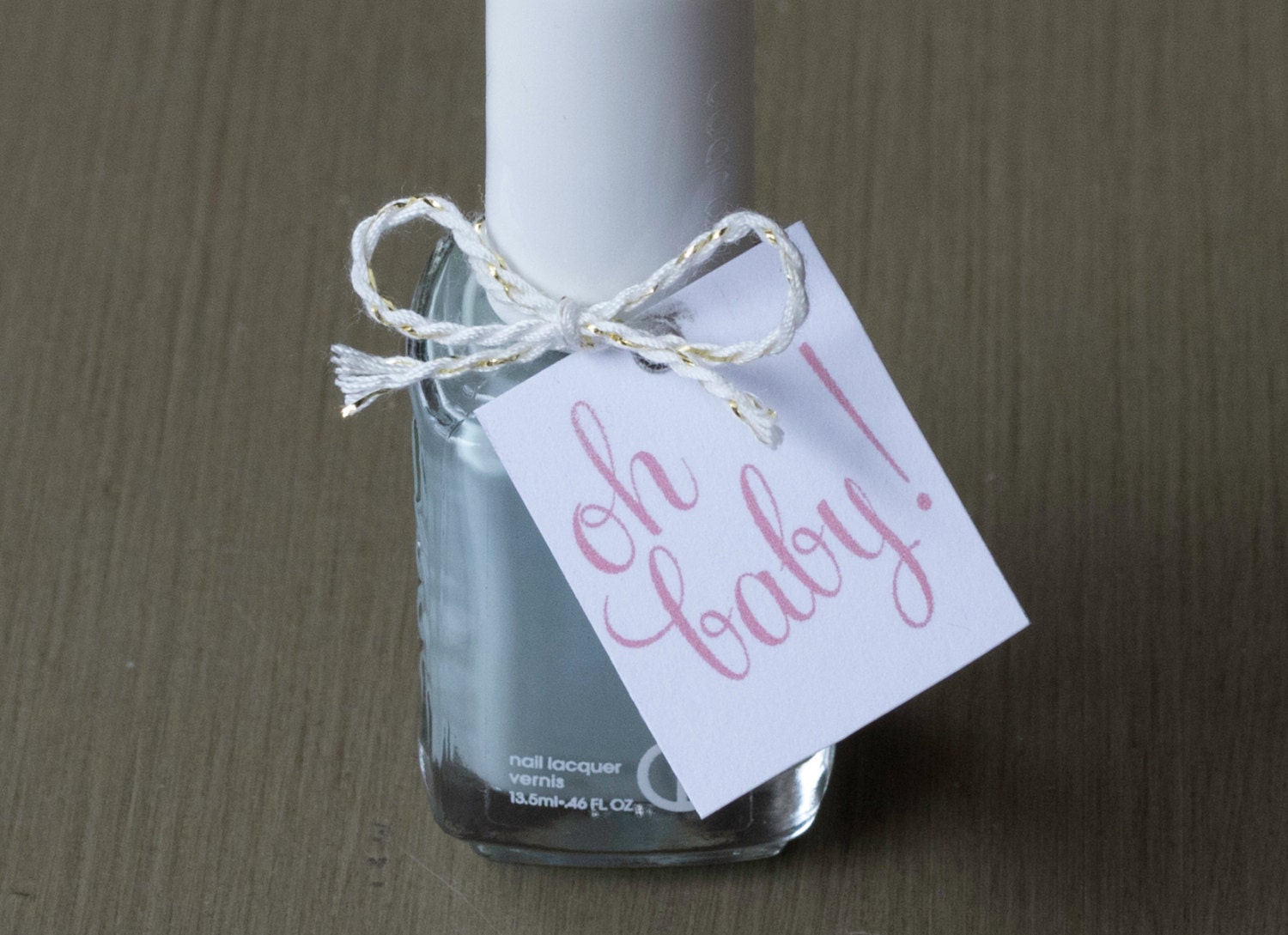 Baby Shower Favors Nail Polish Favor Tags set of 12