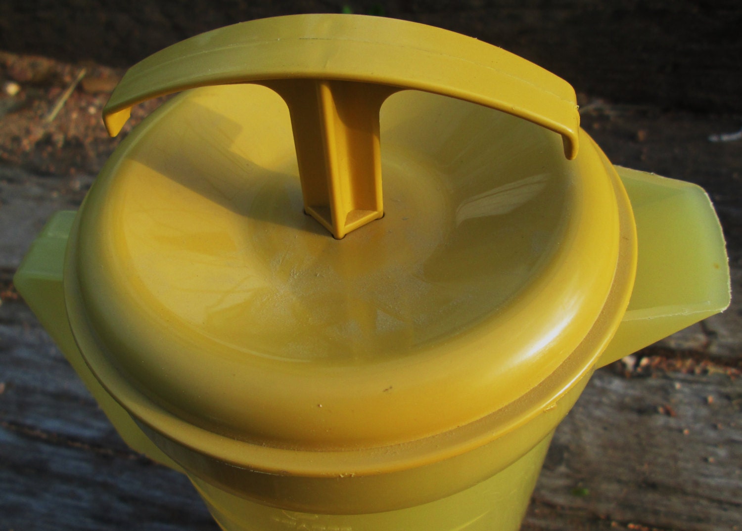 Vintage Tupperware Type Yellow Plastic Juice/Drink Pitcher