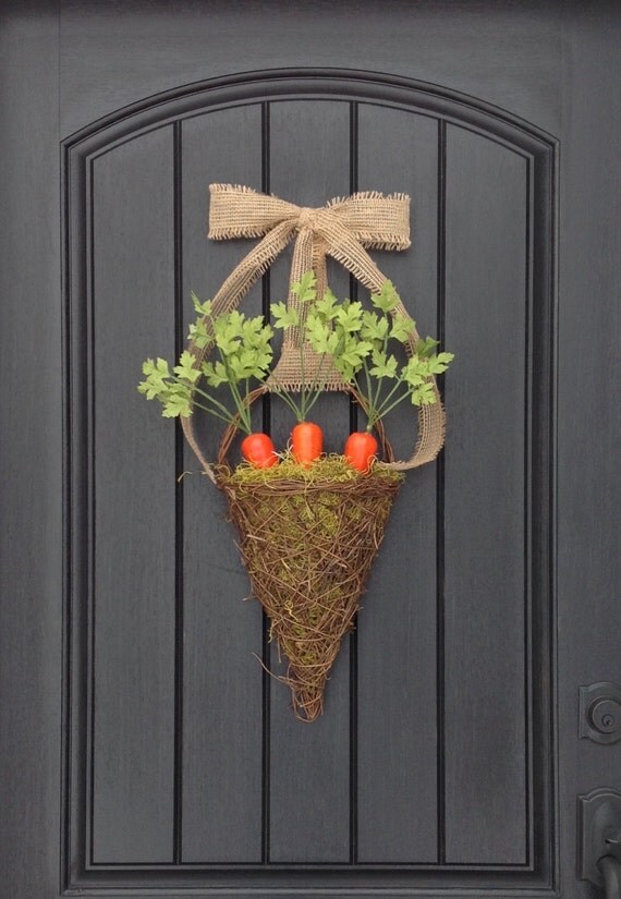 Summer Kitchen Grapevine Spring Door Basket Wreath