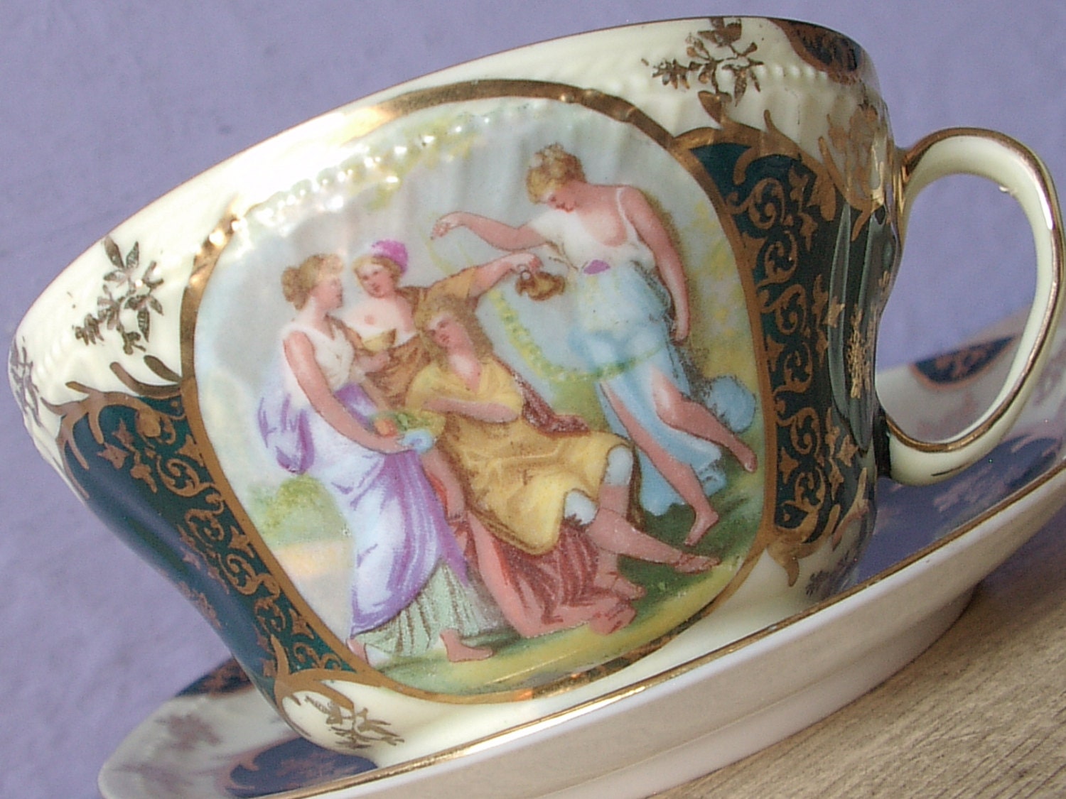 Antique Victoria Austria Porcelain Tea Cup And By