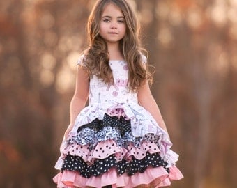 Take Me to Paris Girls Princess Party Dress