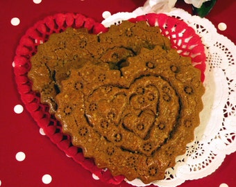 Ginger Heart Shaped Cookies-Gift boxed for Her -Him- Give your Heart to Someone Special- 1 dozen Gingerbread Hearts