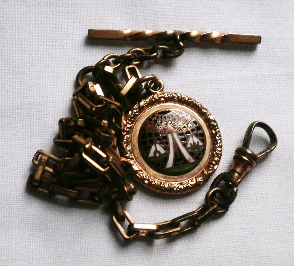 Gold Pocket Watch Chain With T Bar