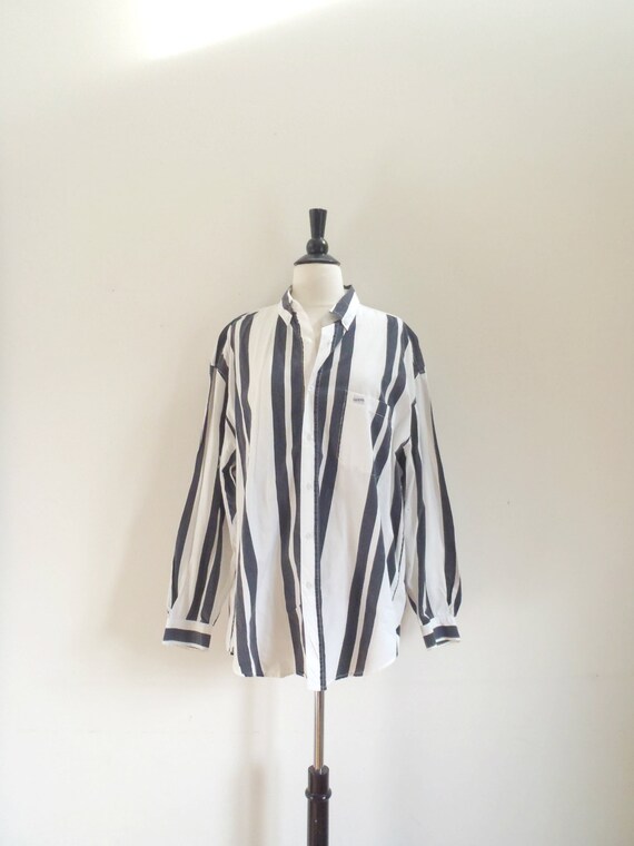 Vintage 90's Guess striped shirt / oversized by OldSchoolSwank