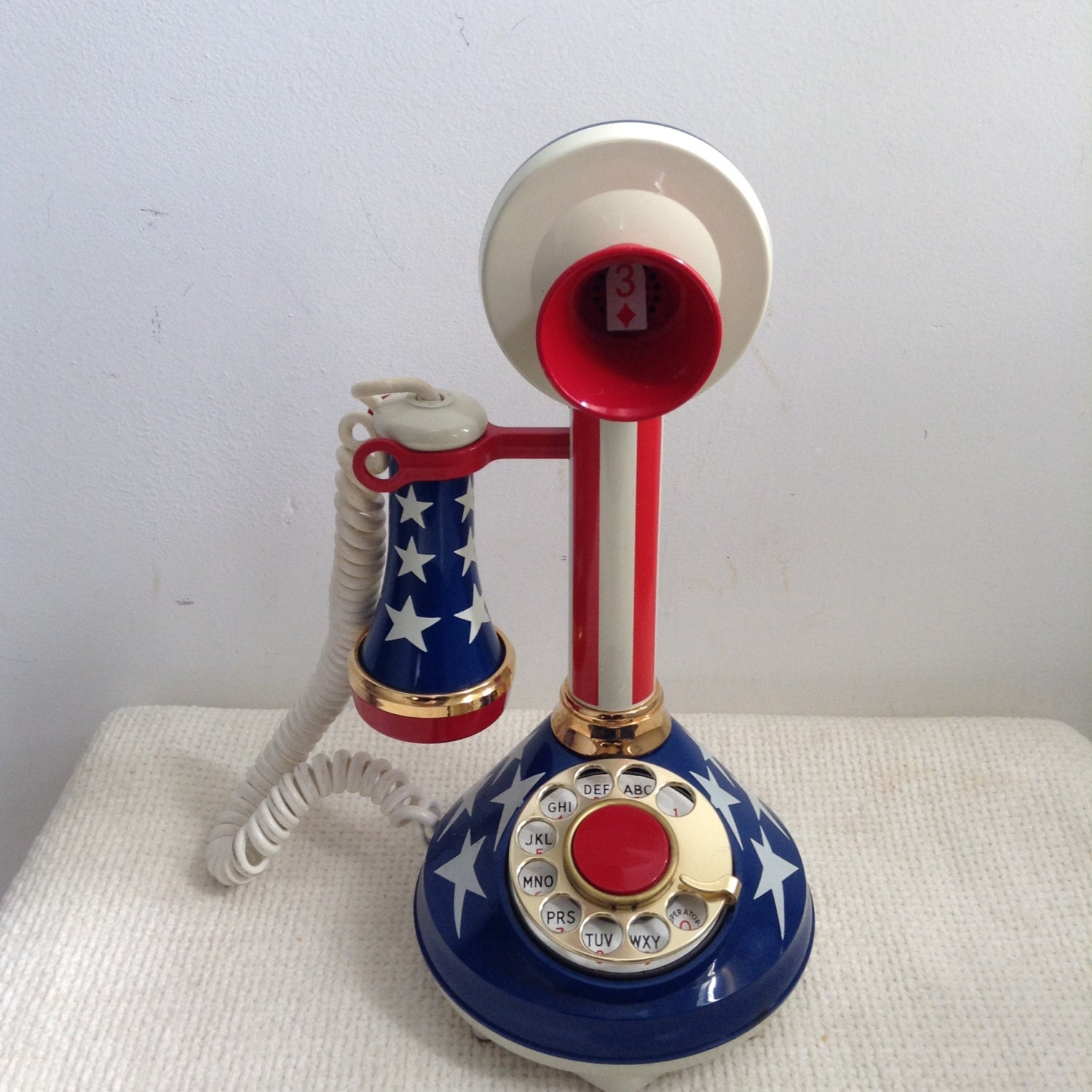 Vintage Candlestick Style Phone. Made in USA. Display Only