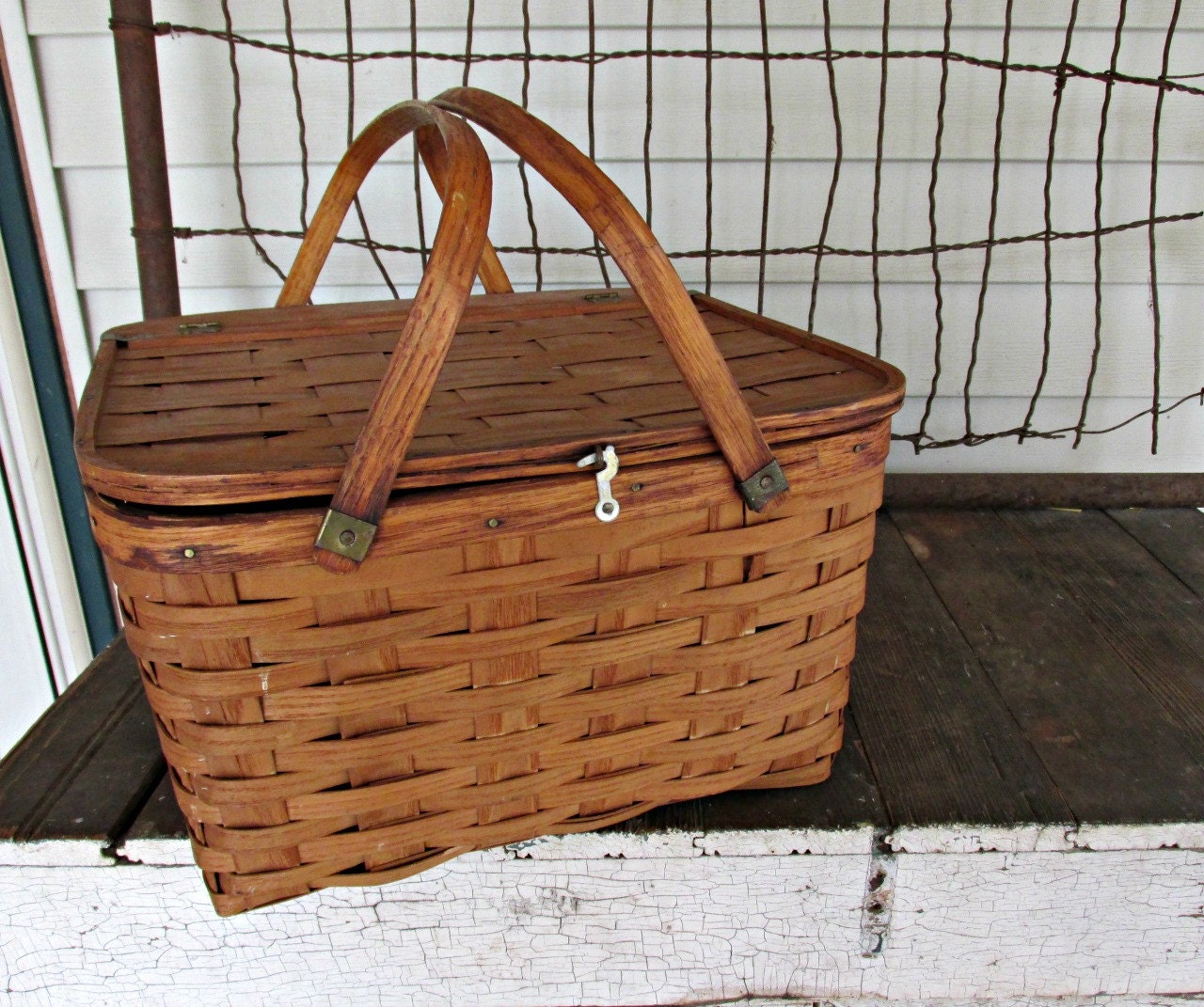 Vintage West Rindge Baskets Inc Pie Basket With by ozarksfinds