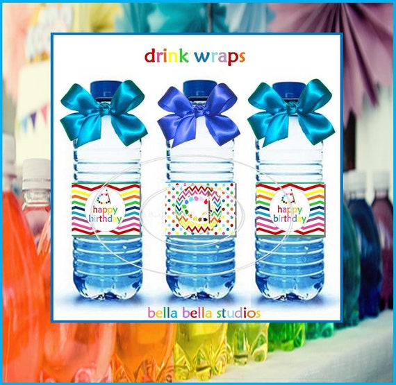Painting - Art Birthday Party PRINTABLE DRINK WRAPS - Instant Download by Bella Bella Studios Il_570xn
