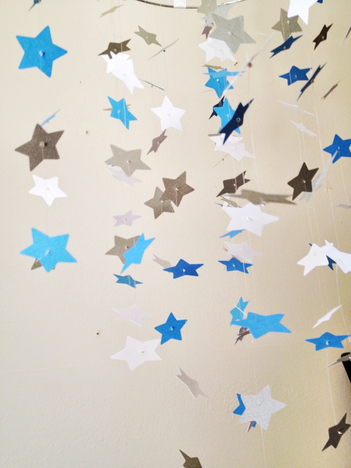 Baby Boy Blue Star Mobile DIY Kit /// Nursery Decor Baby
