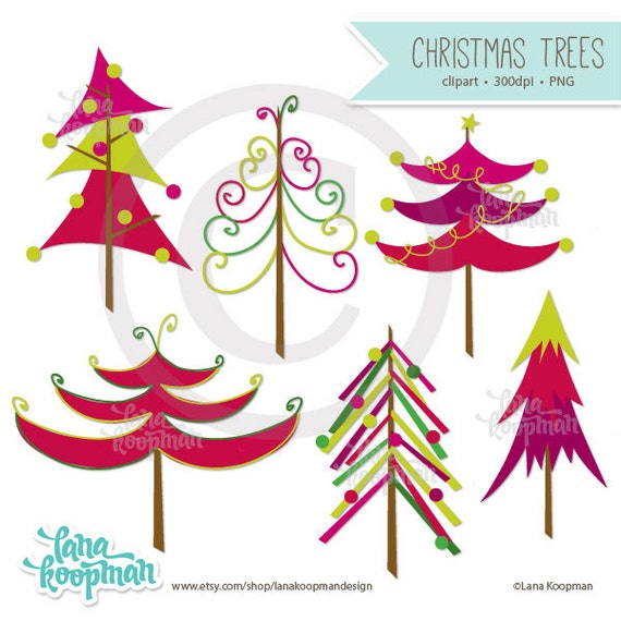 whimsical christmas tree clip art free - photo #6