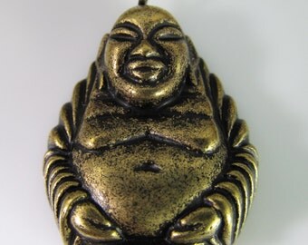 2 Vintage Antique Gold Buddha Pendant Pd704
