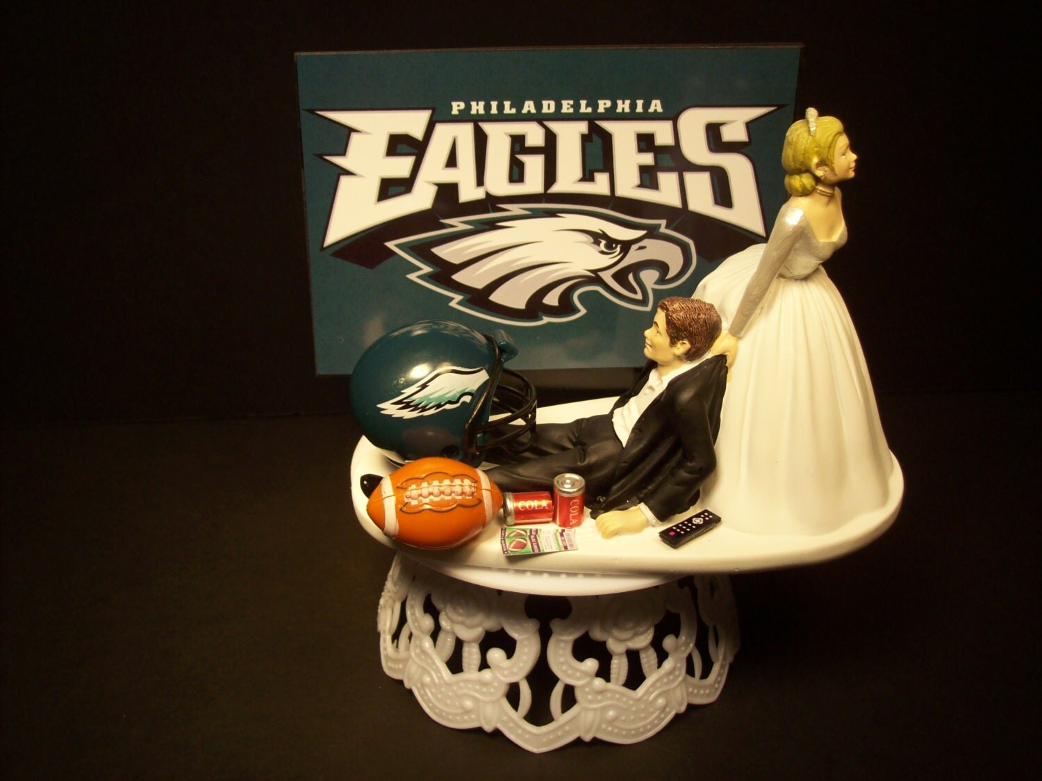FOOTBALL PHILADELPHIA EAGLES or your team Bride and Groom