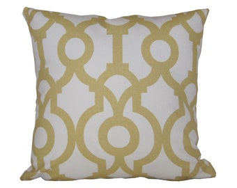 SALE pillows, decorative pillows, yellow pillow covers, 16x16 inch pillow covers, 14x14 inch pillow covers, yellow trellis couch pillows,