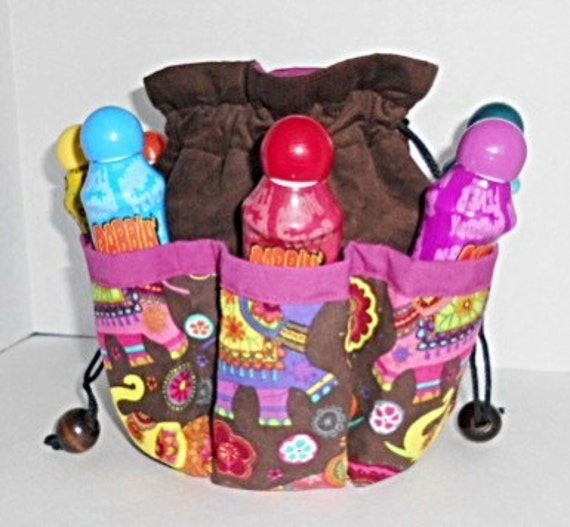 Colorful Elephants on Parade Bingo Bag. Also Great for Craft