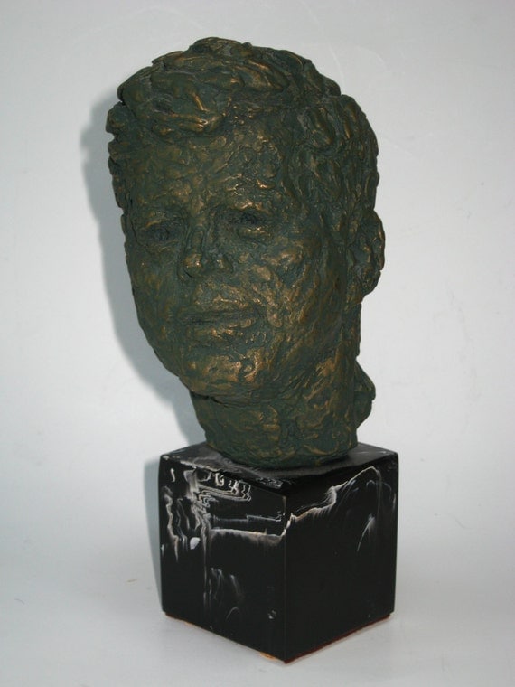 Greek Bust Statue Danila-souvenirs American President John F. Kennedy Marble Bust Statue Sculpture 5.4'' (13,5 Cm Greek Sculpture Decor