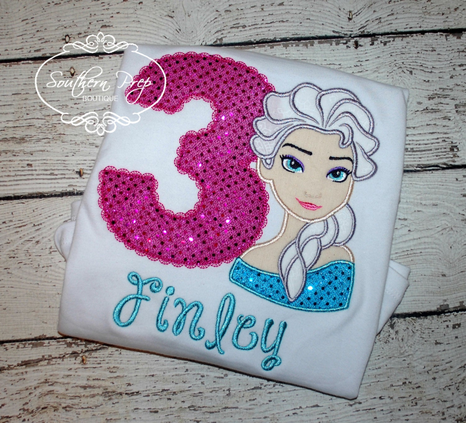personalized elsa birthday shirt