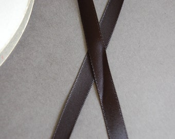 5yds - 3/8" Black SF Satin Ribbon