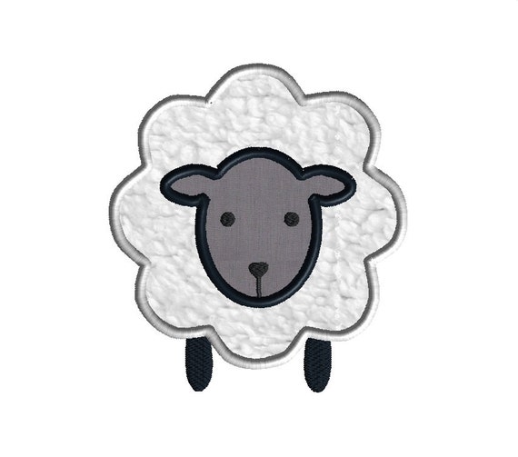 Items similar to Little Lamb Applique Machine Embroidery Design-INSTANT ...