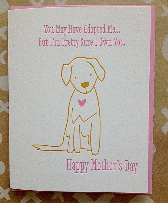 Mother's Day card from Dog Card from Dog by DeLuceDesign on Etsy