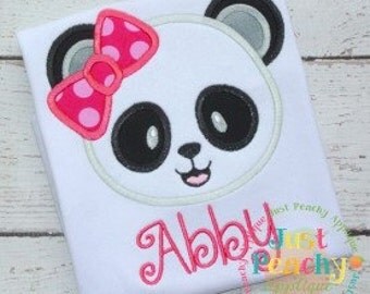 Panda Head Machine Embroidery Applique Design Buy 2 for 4! Use Coupon Code 50OFF