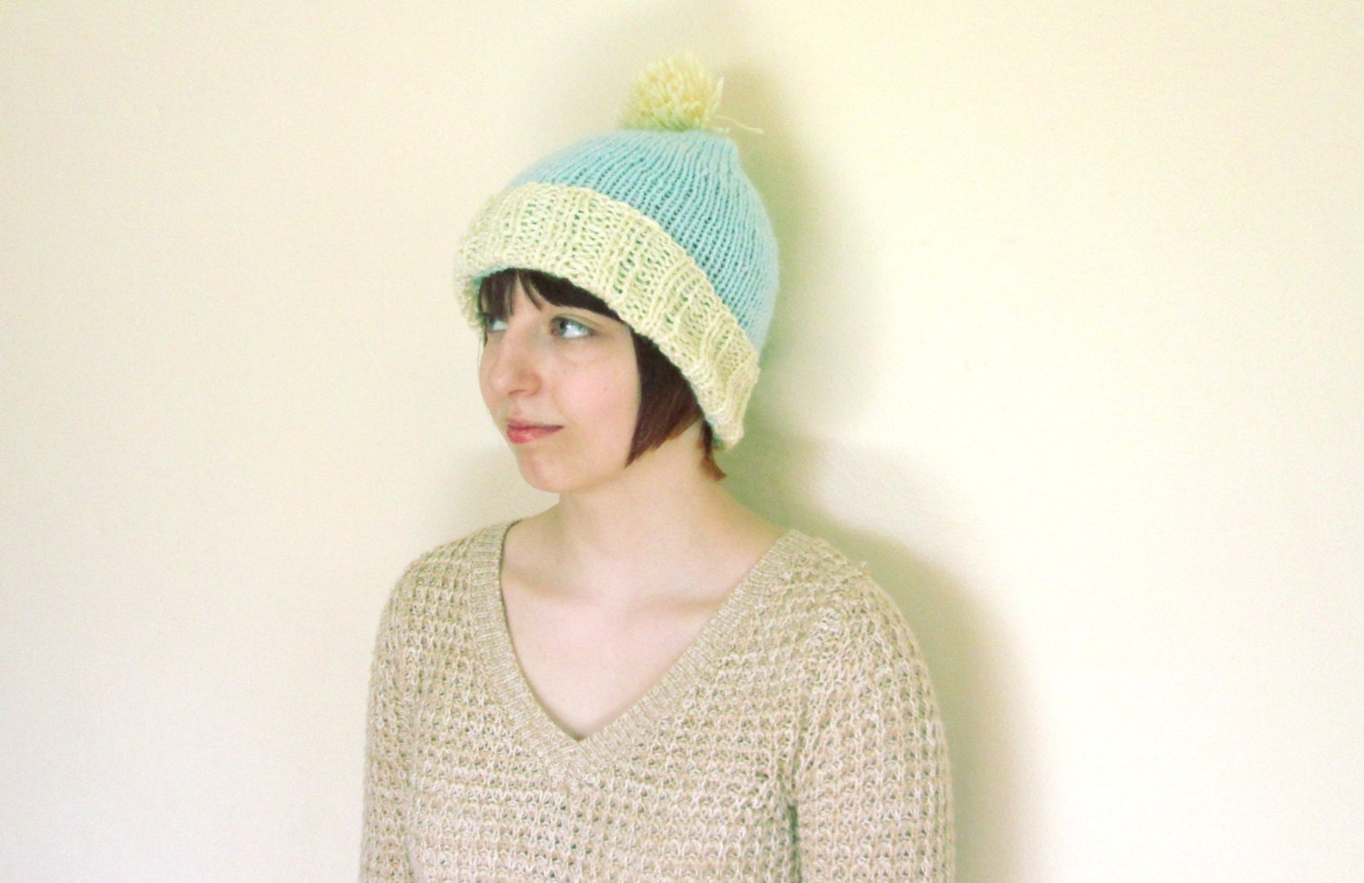 Chunky Knit Hat Pattern Pom Pom Hat Knitting Pattern Quick
