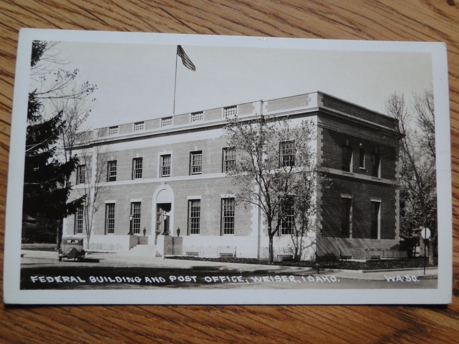 Vintage 1930s Real Photo Postcard of Post Office in Weiser