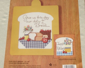 Religious Counted Cross Stitch Gallery of Crafts Stitch-N-Paint Kit - Our Daily Bread