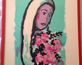 Marc Chagall Print, Vintage Painting, Modern Art, Abstract Painting, Chagall Lithograph, Fine Art Print, Mid-Century Art, Sixties Fine Art