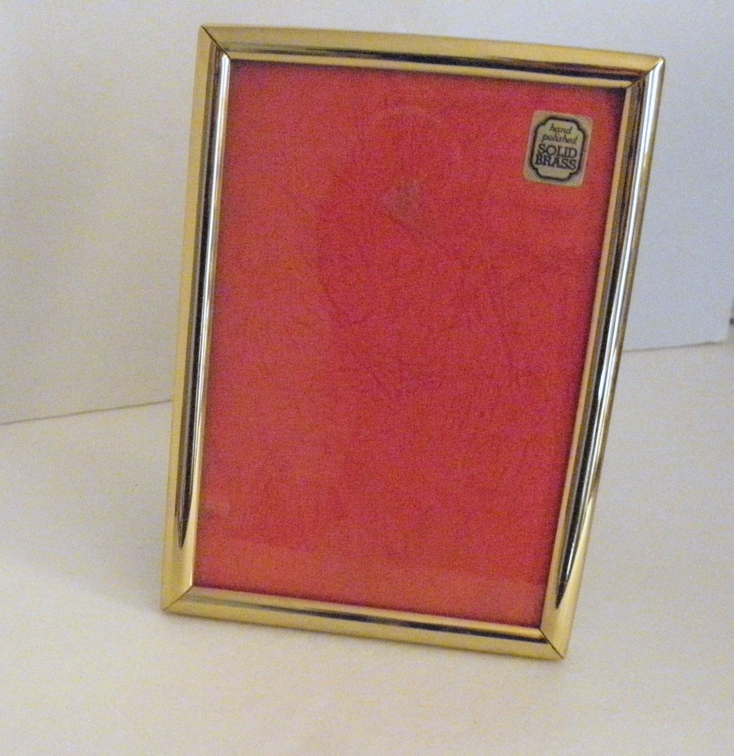 5x7 Solid Hand Polished Brass Picture Frame Tia