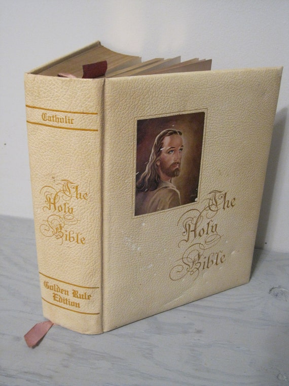 Vintage Large Family Holy Bible Golden Rule by TheBookVault