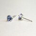Reserved for Michelle - Lavender Tanzanite (Genuine), 0.42 Carat x 5mm Round Cut, Sterling Silver Stud Earrings