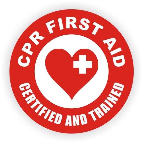 CPR First Aid Certified Trained Hard Hat Sticker / by JayEngraving