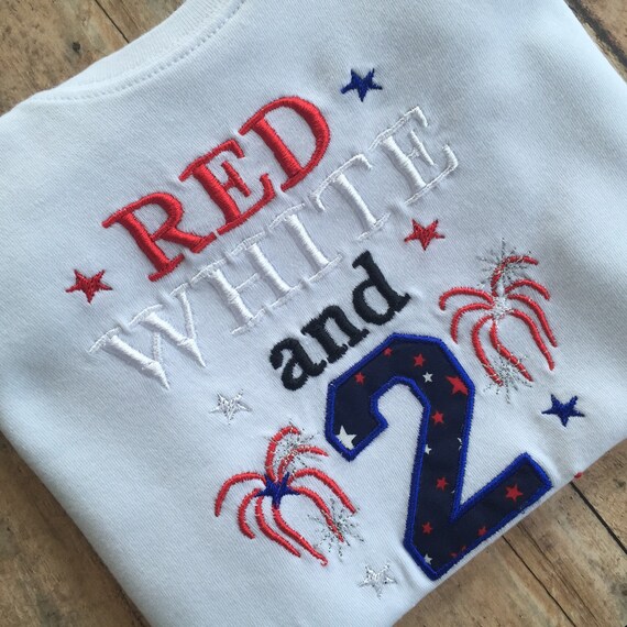 2nd birthday shirt 4th of July birthday shirt by BabyBirdsCloset