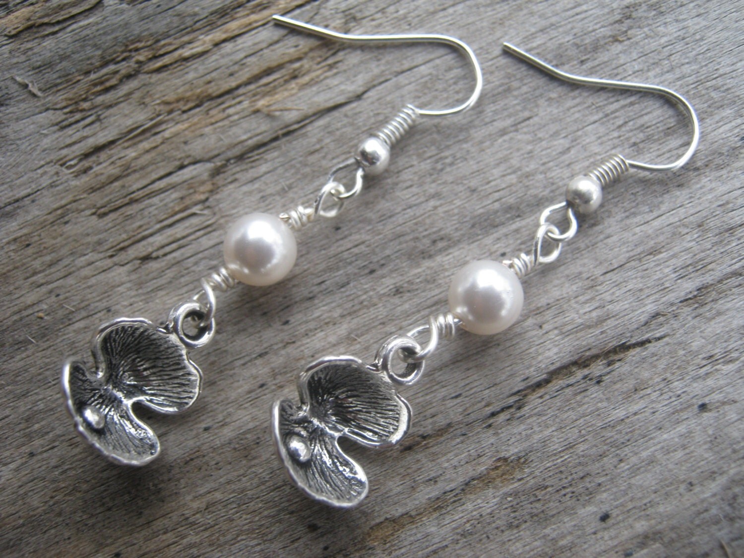 Oyster Pearl Earrings Personalized Beach Earrings Swarovski