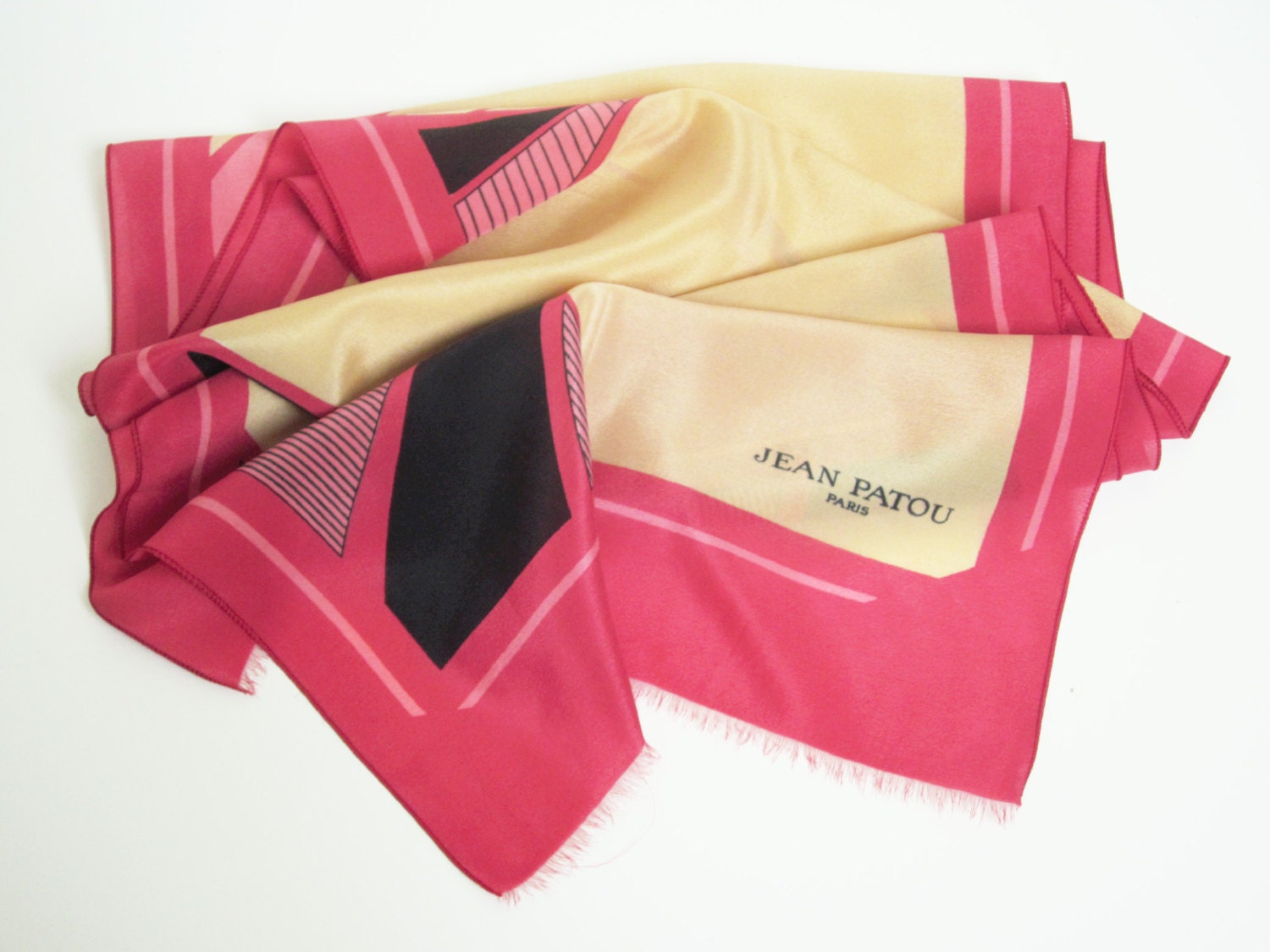 Vintage french silk scarf â Jean Patou 1960 Paris France â Haute Juice