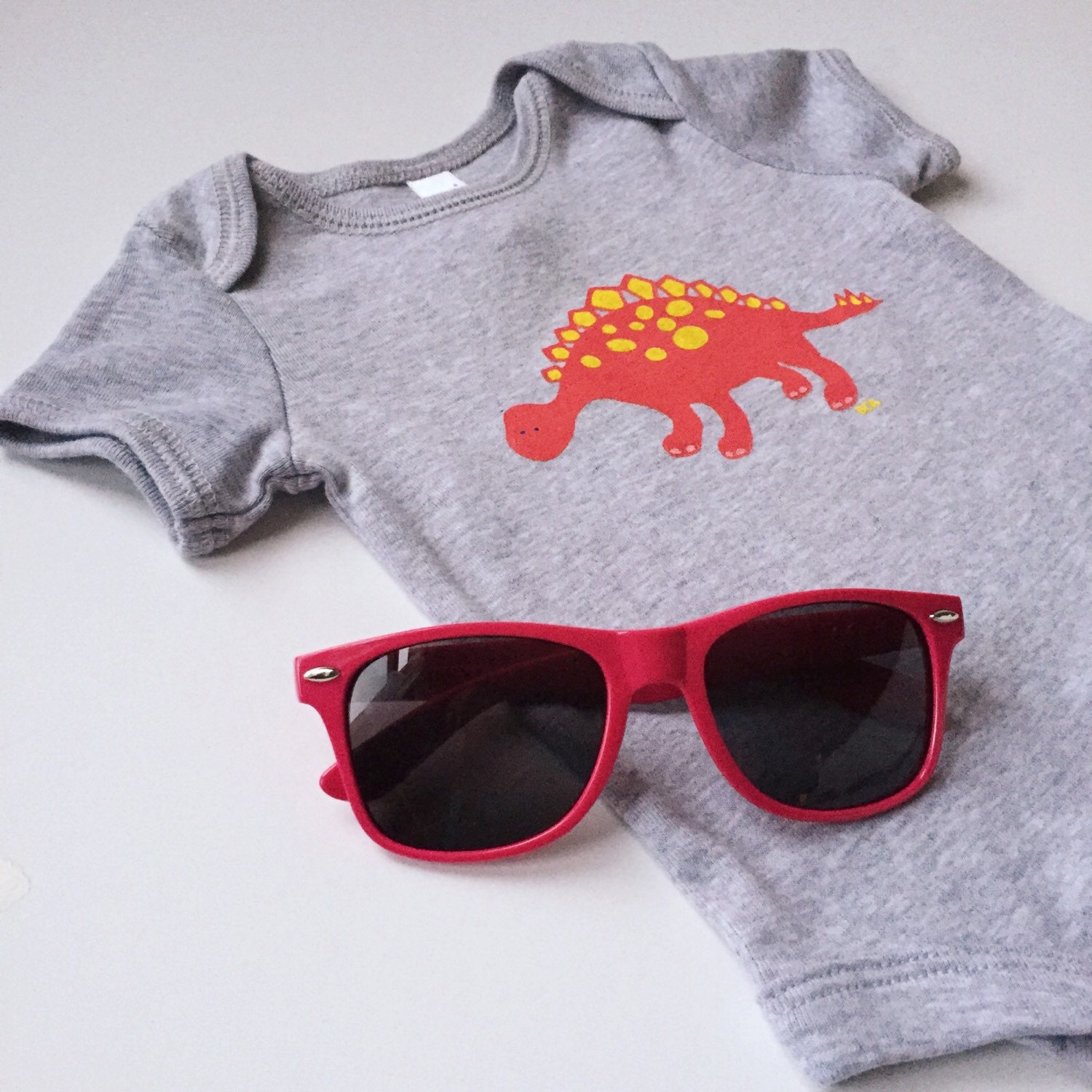 Pink Dinosaur Baby Girl Clothing Bodysuit