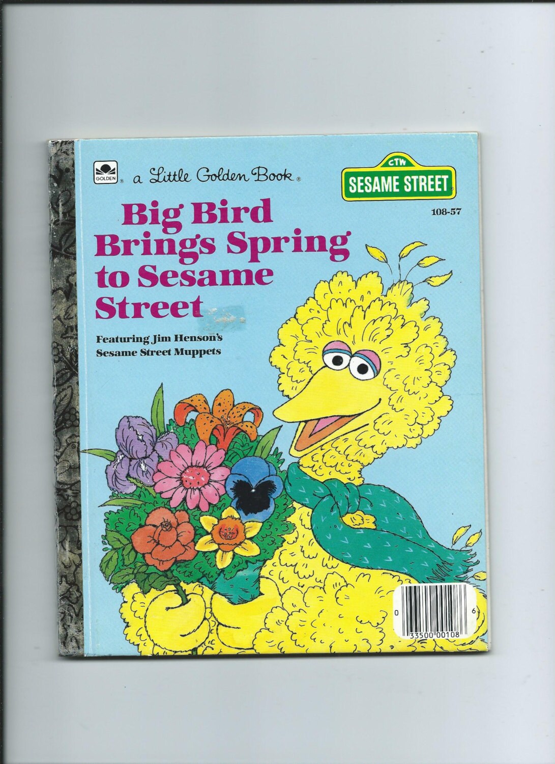 Vtg Little Golden Book Big Bird Brings Spring To Sesame