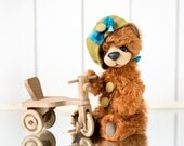 Collectible artist Teddy bear Luca - Soft mohair bear 28cm tall