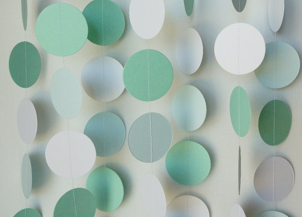 mint green & white garland mint wedding decoration baby mint green & white garland mint wedding decoration baby