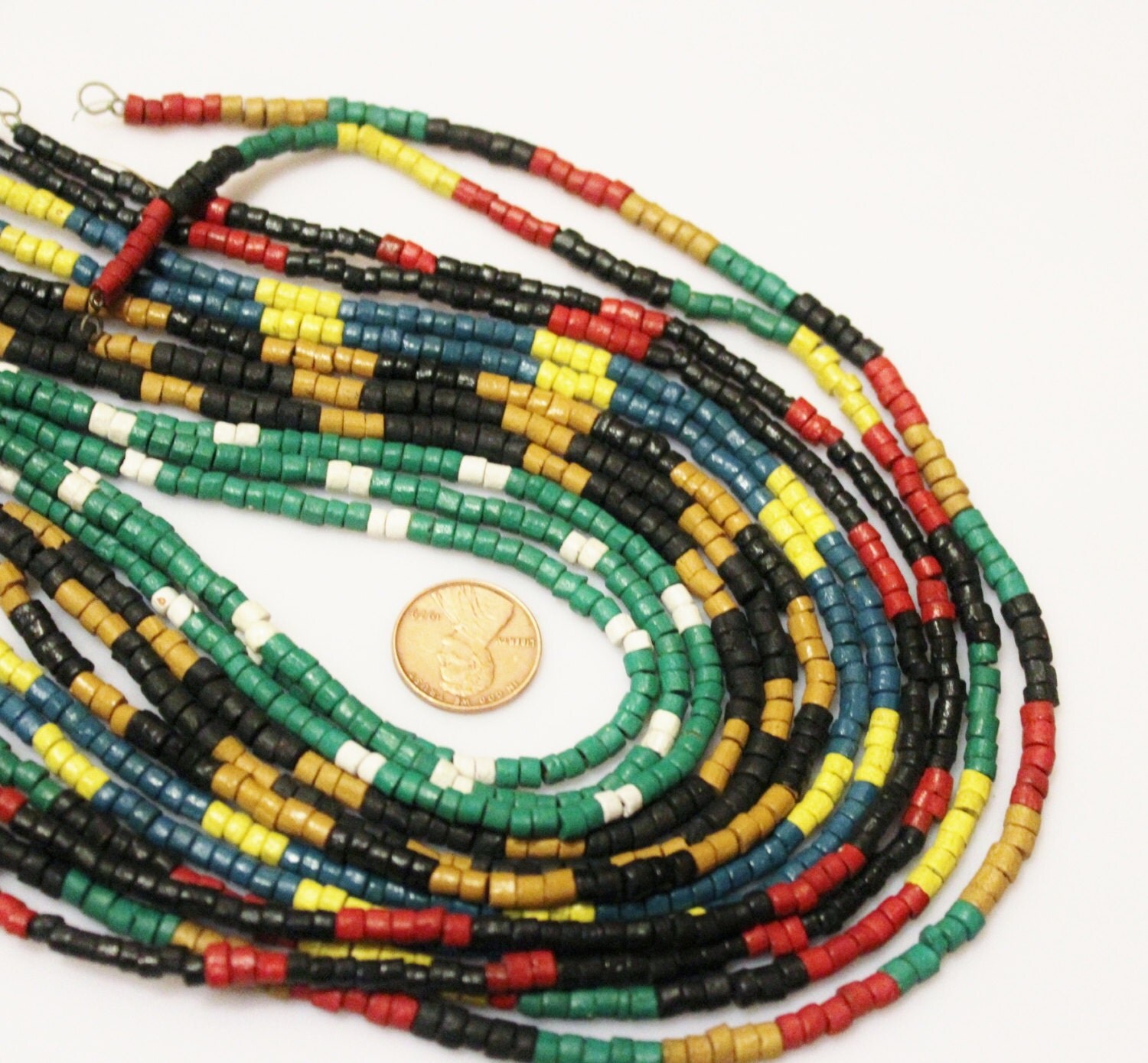 12 Strands Small Peruvian Ceramic Beads Ethnic Beads Small