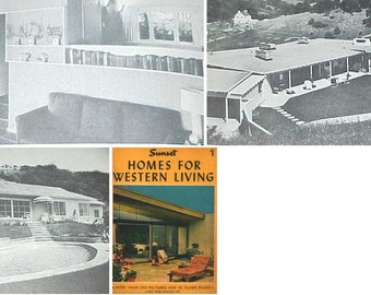 350 House  plans  MID  CENTURY  MODERN  home  design book 