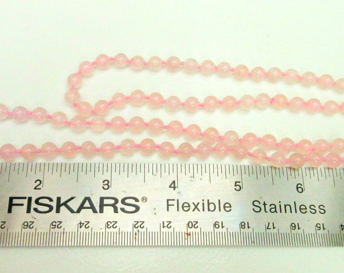 Rose Quartz Bead necklace pink polished gemstone beads