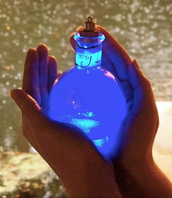 10 New fairy light bottle 952 Light Up Fairy Dust Bottle Blue by LiveSteamy on Etsy 