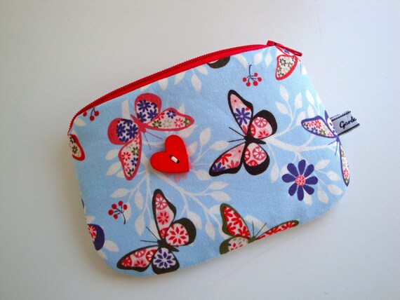 Handmade cotton Change zip purse - Coin purse - girls - women- gift ...