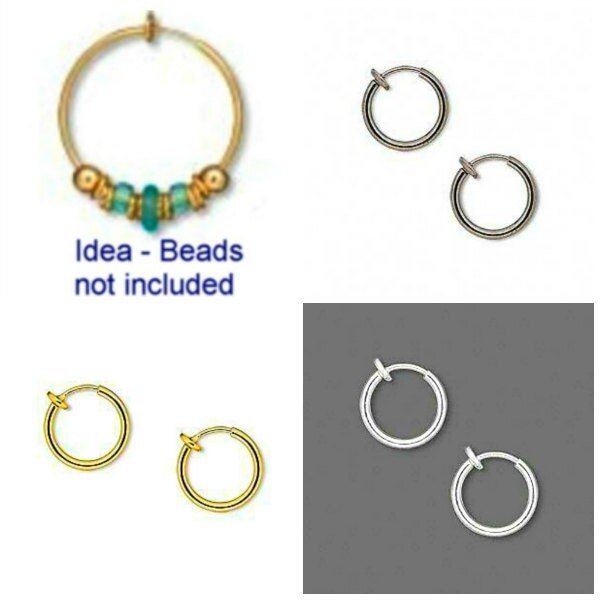 non pierced spring hoop earrings