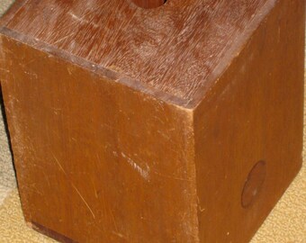 Primitive Ballot Box w Sliding Lid Voting Box Antique Handmade Wooden Sliding Box