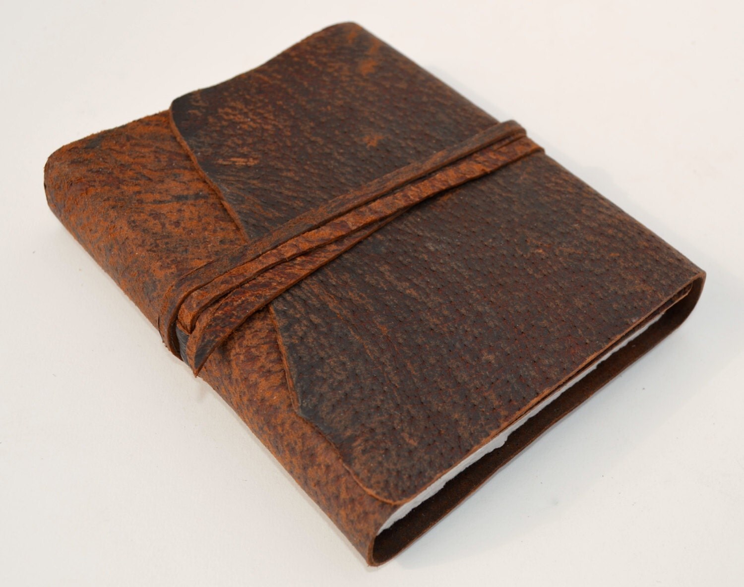 Personalized Pigskin Leather Bound Journal Custom Handmade to