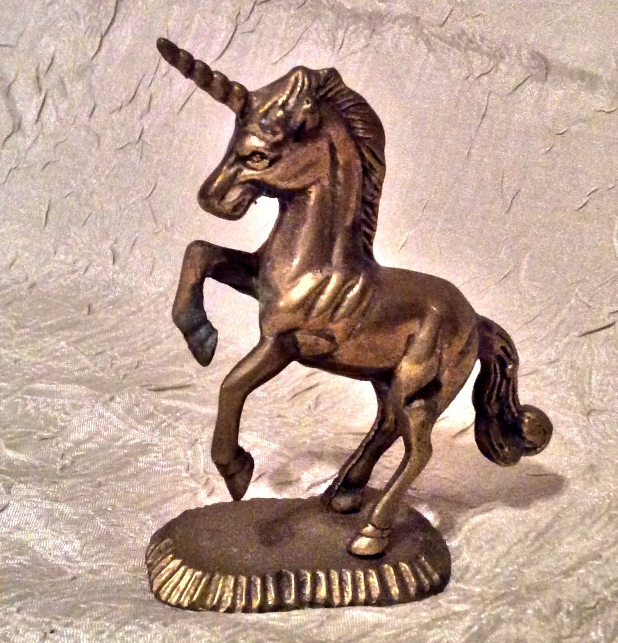 solid brass unicorn figurine