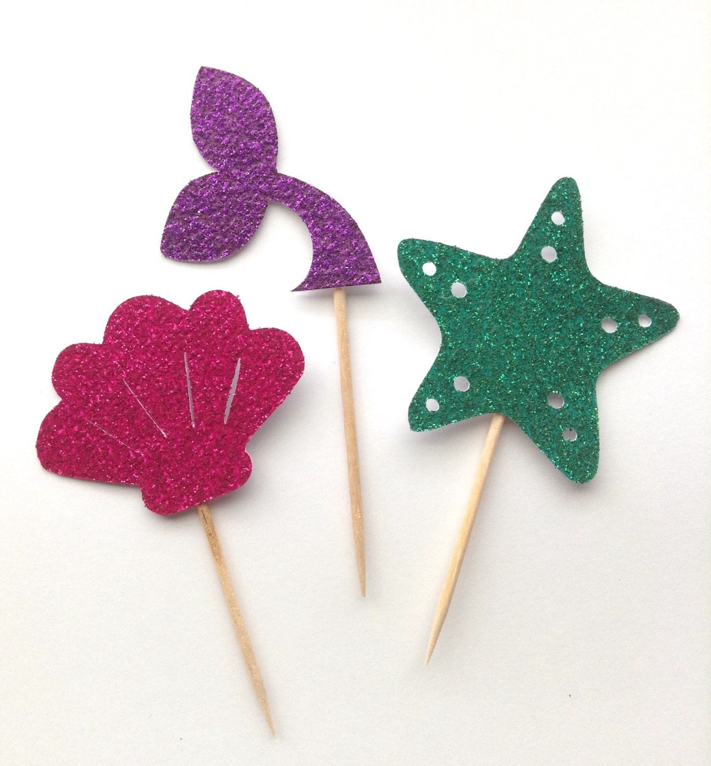 Little Mermaid Tail Cupcake Toppers Printable