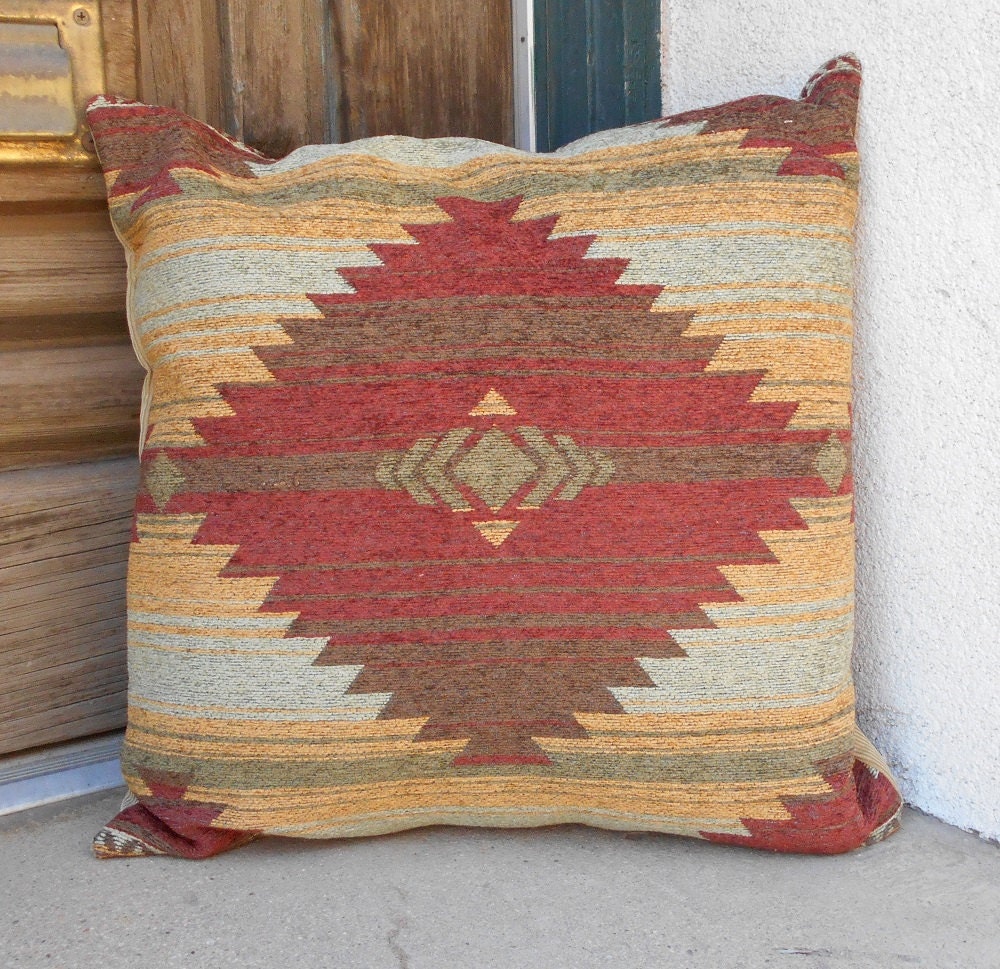 Southwestern Pillow Cover 18 x 18 by taosmoggy on Etsy